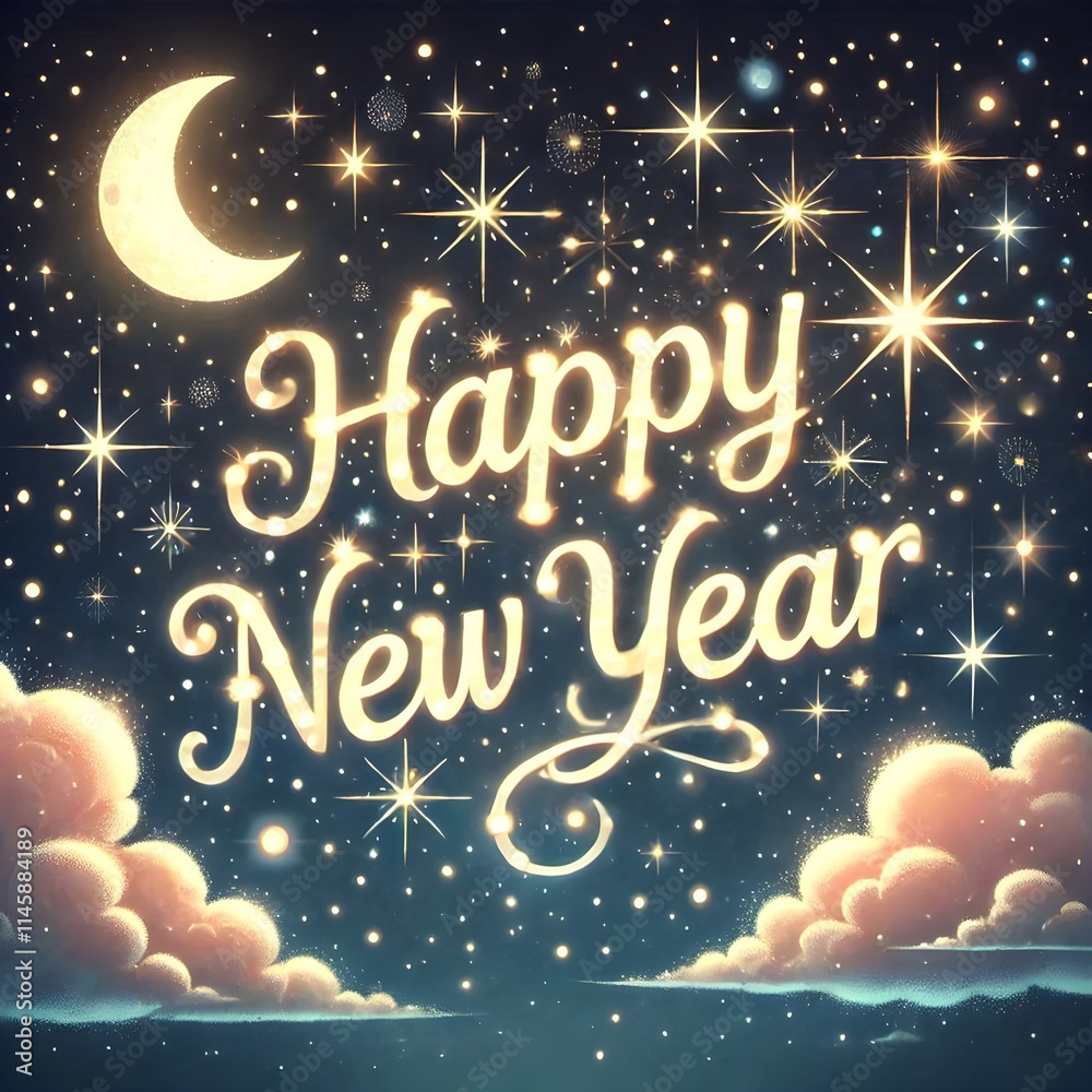 Fototapeta premium new year greeting card