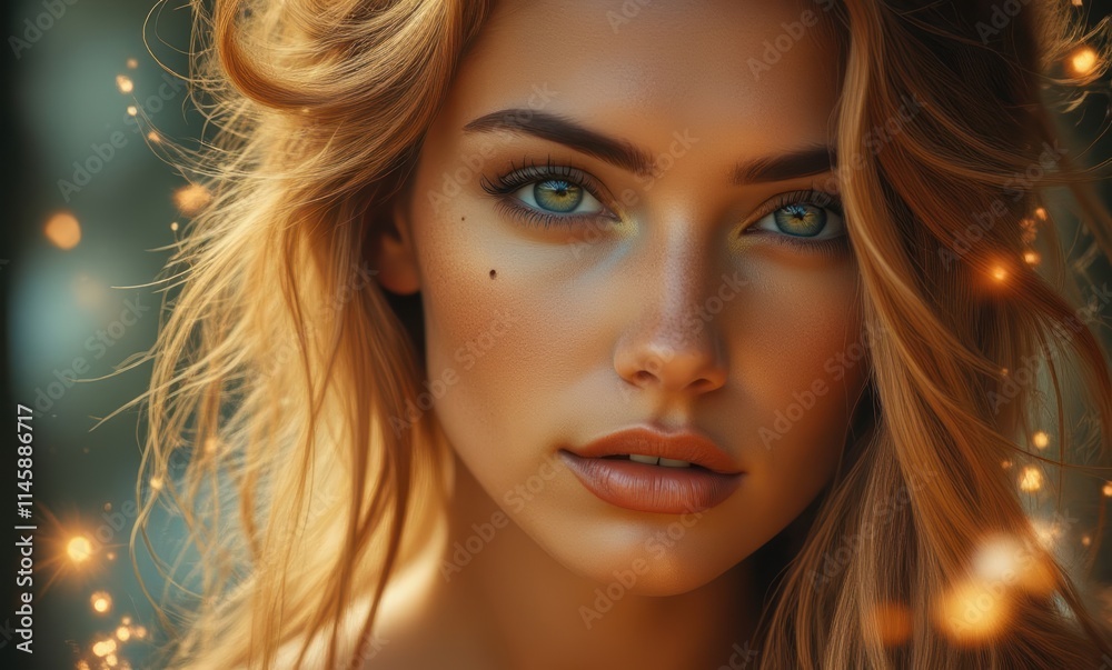 Stunning blonde woman with mesmerizing eyes Stunning blonde woman with mesmerizing eyes