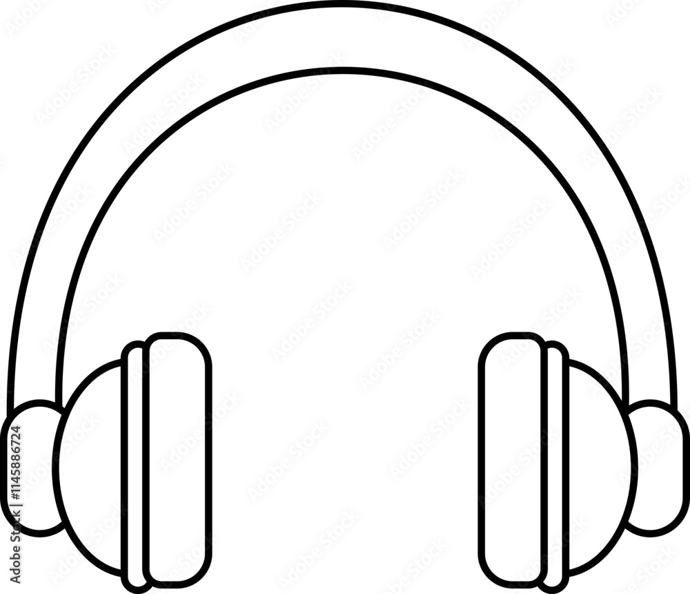 Headphone Icon Outline Headphone Icon Outline