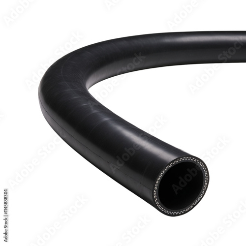 Silicone rubber hose. Transparent background, and 3D images for advertising, Technology, Industries, and factory.