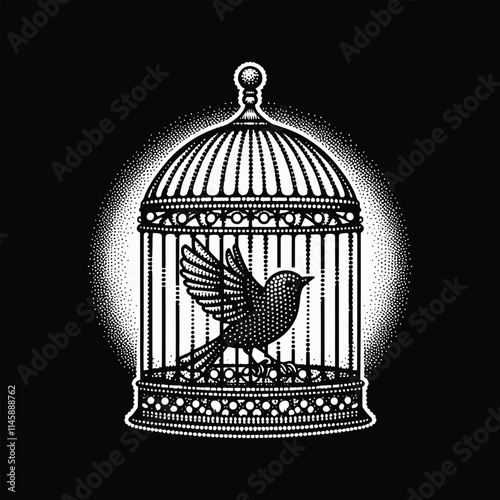 bird in cage