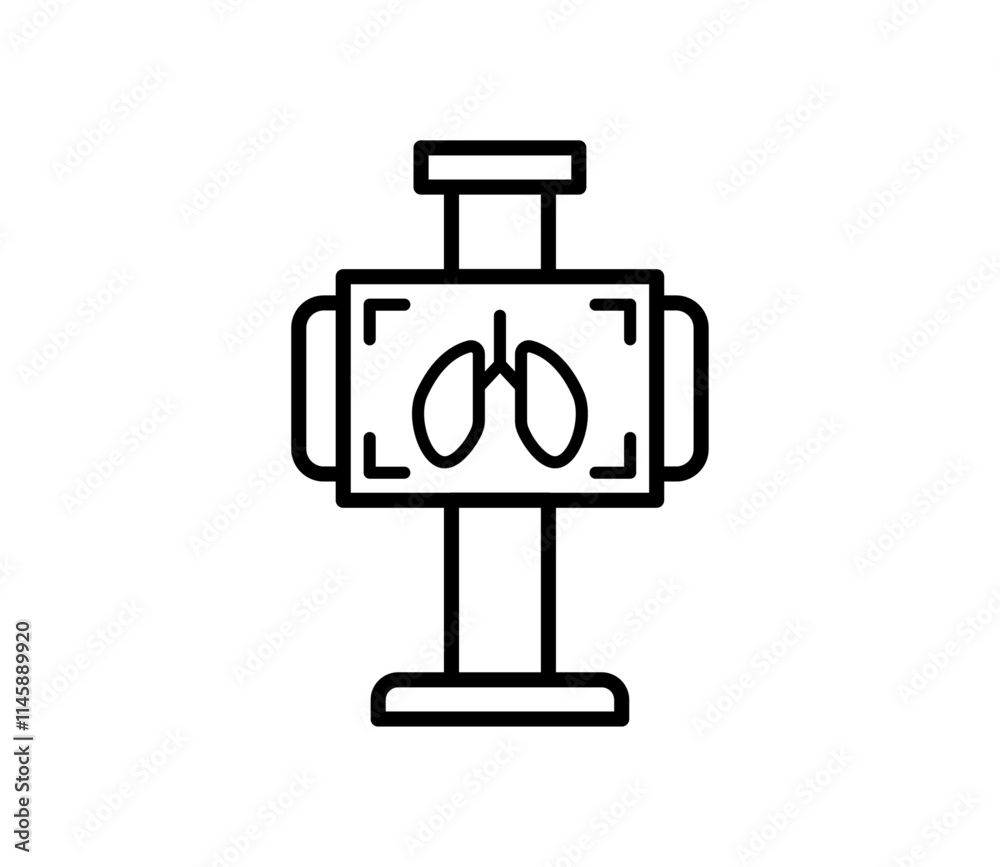 シンプルな肺レントゲン検査のアイコンイラスト ベクター
シンプルな肺レントゲン検査のアイコンイラスト ベクター