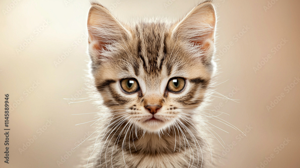 Mad Kitten with Irritated Expression and Playful Mood Mad Kitten with Irritated Expression and Playful Mood