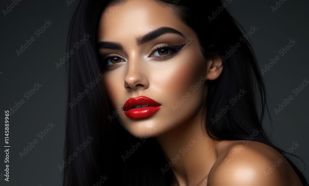 Stunning portrait of a woman with bold makeup Stunning portrait of a woman with bold makeup