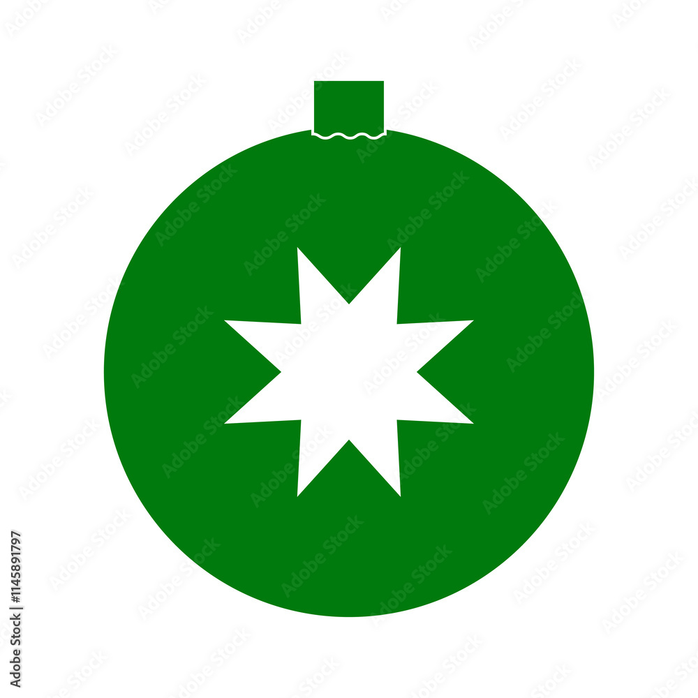 Simple Christmas ball flat design.
