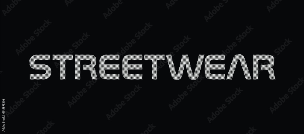 Fototapeta premium A bold and modern graphic design featuring the word STREETWEAR