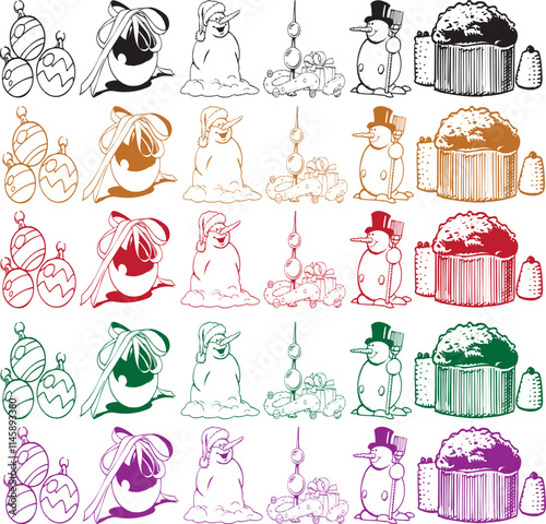 These are bundle of icons and pics in eps to get as needed to color and make size change.