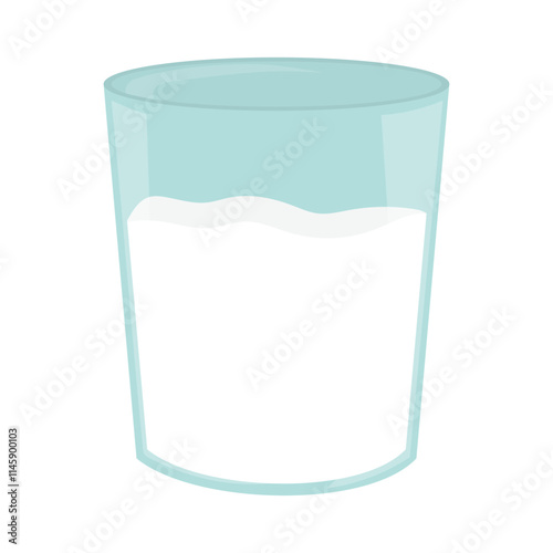 Healthy Breakfast Food Vector Illustration - Milk