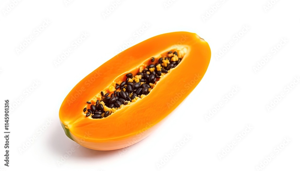 papaya isolated on white background papaya isolated on white background