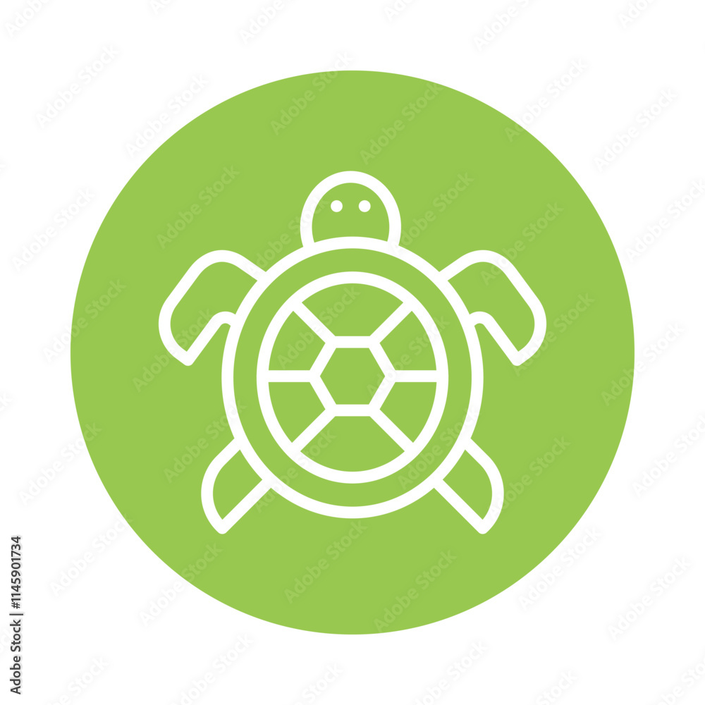 Turtle Vector Circle Outline Icon. Eps 10 file Turtle Vector Circle Outline Icon. Eps 10 file