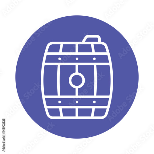 Barrel Circle Outline Icon. Eps 10 file 