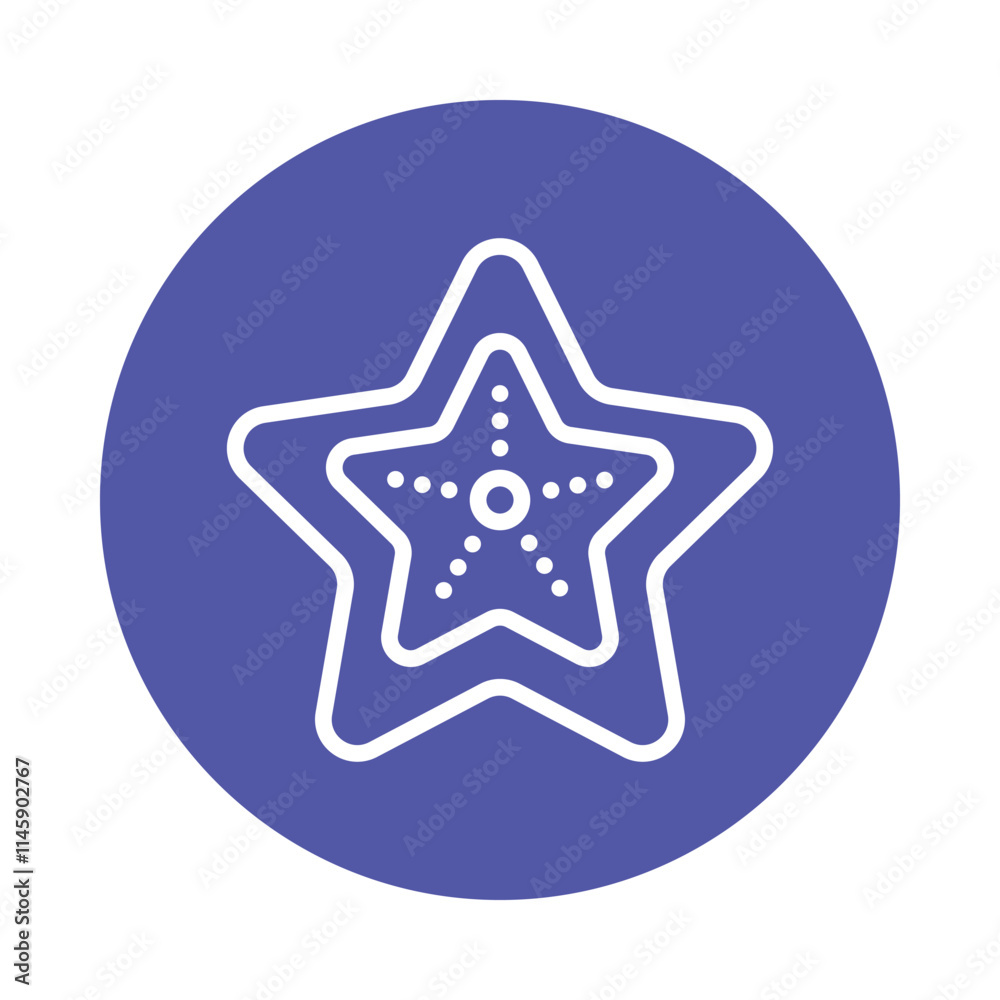 Starfish Circle Outline Icon. Eps 10 file Starfish Circle Outline Icon. Eps 10 file