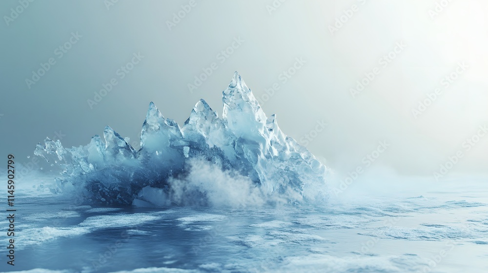 Naklejka premium Majestic Iceberg Emerges From Frosty Waters