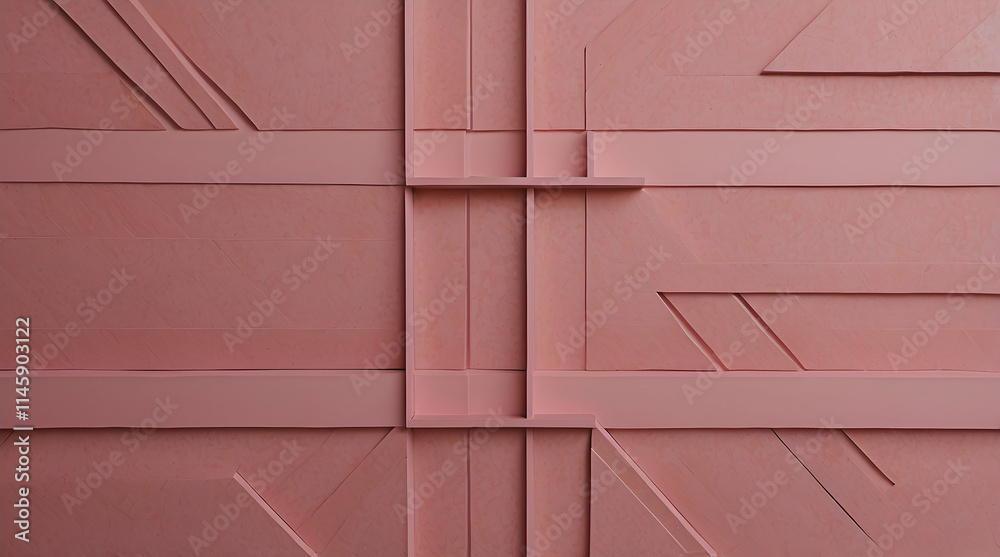 Abstract Pink Geometric Wall Panel Design Abstract Pink Geometric Wall Panel Design