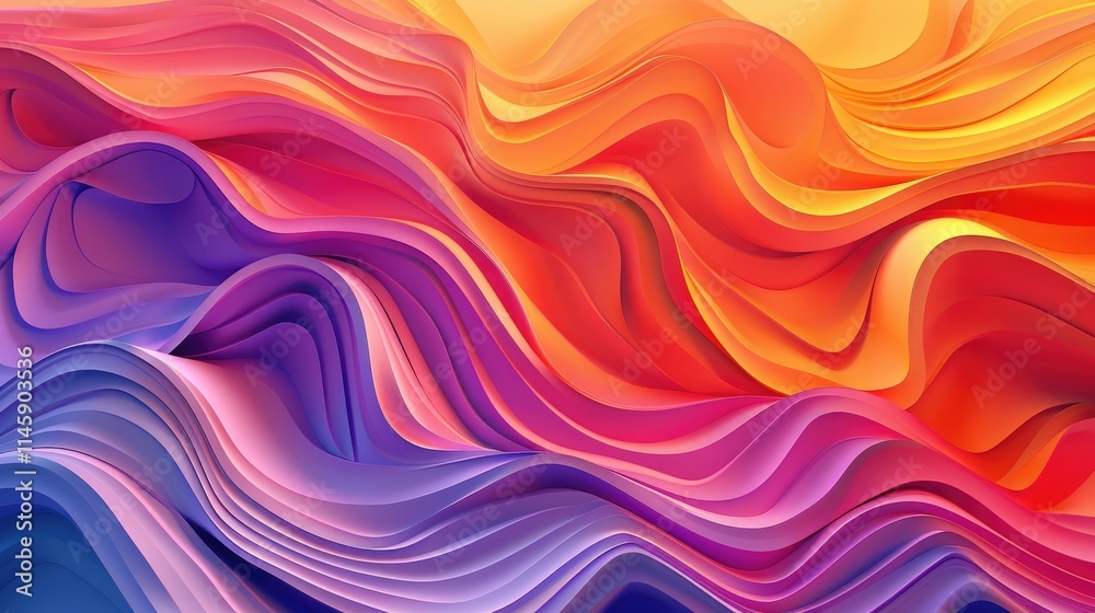 Abstract, wavy lines with vibrant colors Abstract, wavy lines with vibrant colors