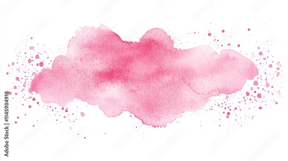 Pink watercolor stain on white background Pink watercolor stain on white background