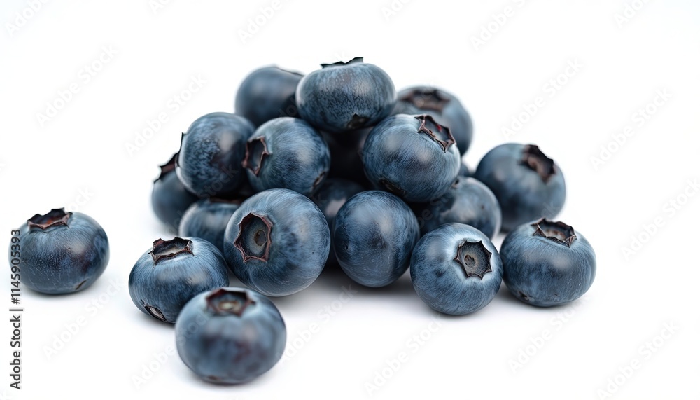 Blueberries On Isolated White Background Blueberries On Isolated White Background