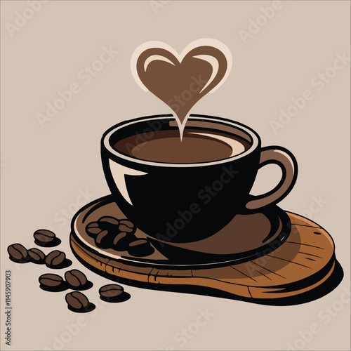 coffee mug illustration design.