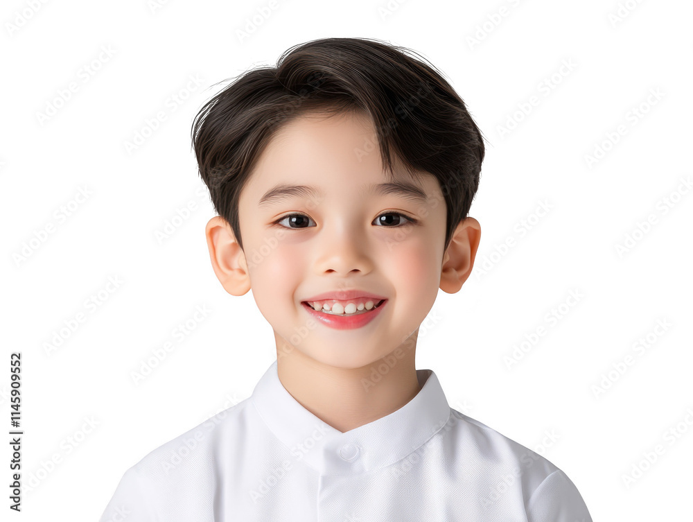 Portrait of a young boy in white shirt and tie, timeless image of childhood innocence formal elegance Portrait of a young boy in white shirt and tie, timeless image of childhood innocence formal elegance