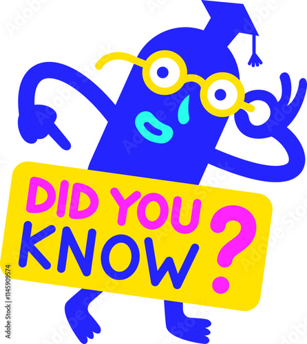 lettering sticker did you know smart guy text