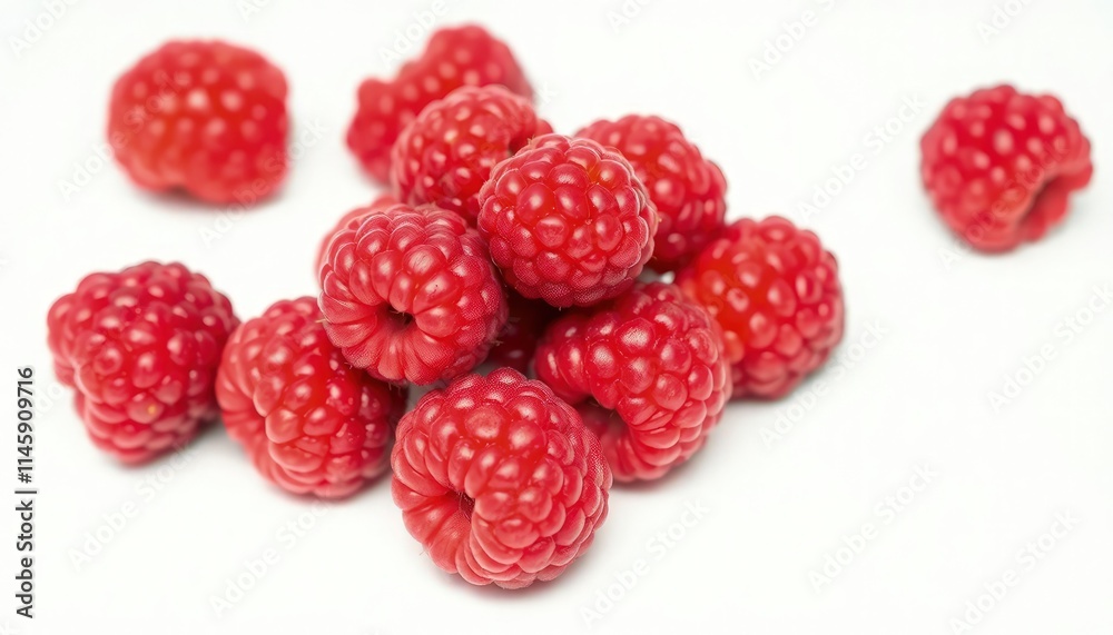 Raspberries Isolated On White Background Raspberries Isolated On White Background