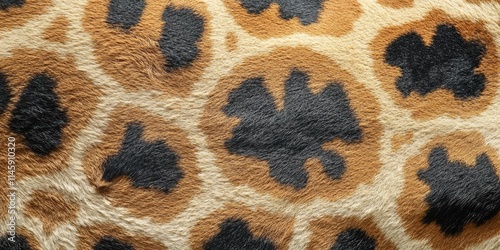 The unique spots on the fur of a giraffe showcase a stunning pattern, highlighting the giraffe s natural colors and providing insight into the beauty of giraffe fur and its remarkable spots. photo