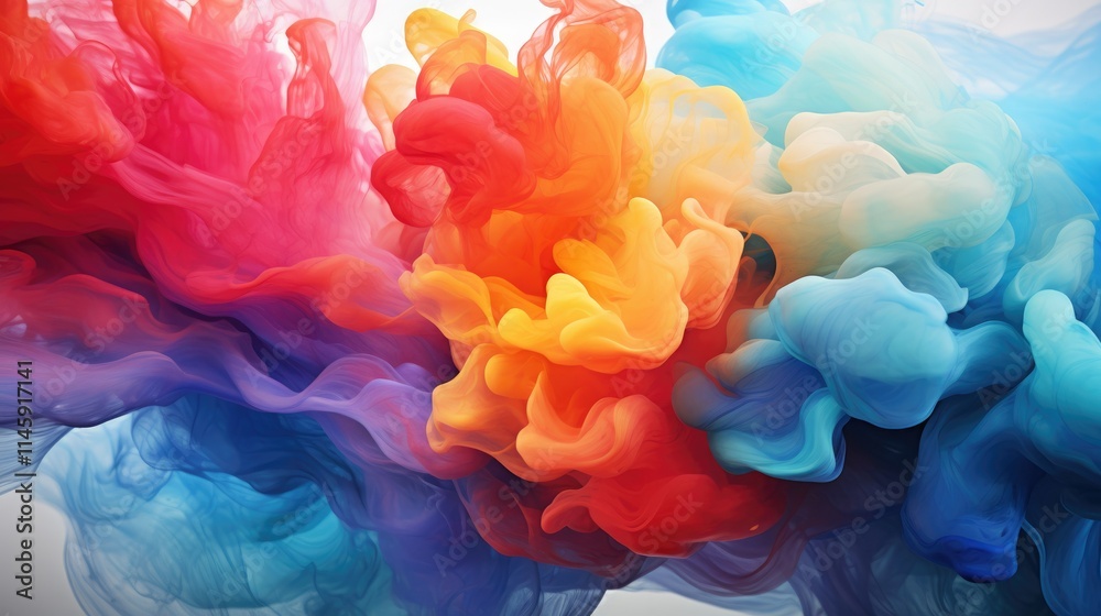 Fototapeta premium Bright, flowing motion with gradient hues