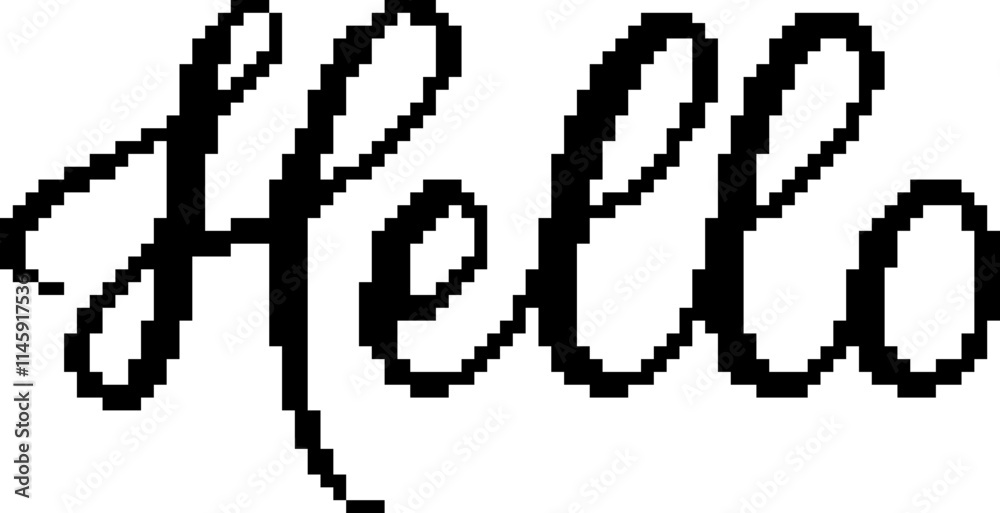lettering hello pixel art lettering hello pixel art