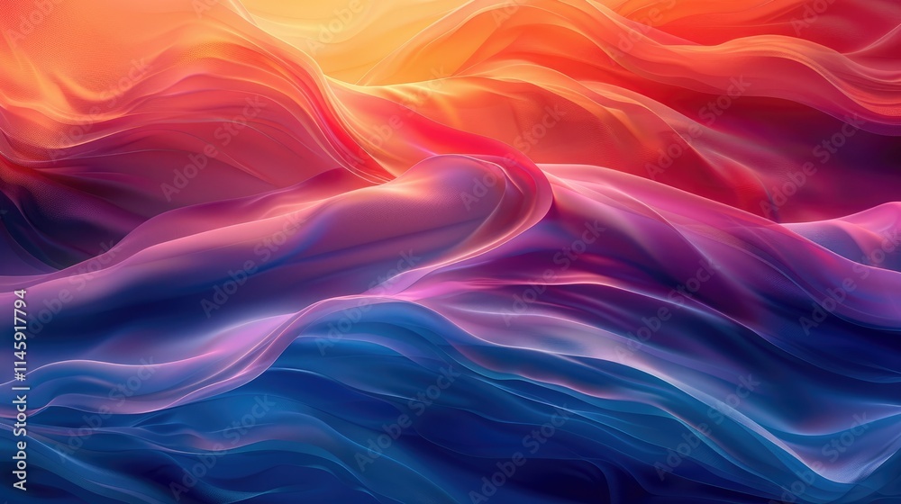 Fototapeta premium Bright, flowing motion with gradient hues
