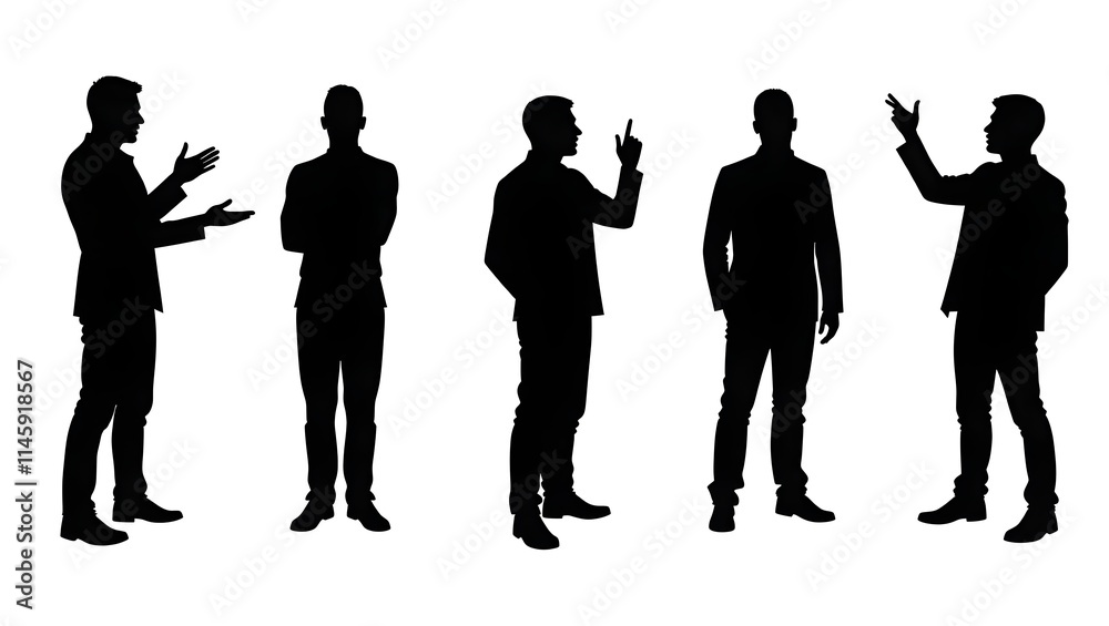 silhouette of a man confidently pointing, perfect for leadership, guidance, and motivational themes in business or personal growth illustrations silhouette of a man confidently pointing, perfect for leadership, guidance, and motivational themes in business or personal growth illustrations