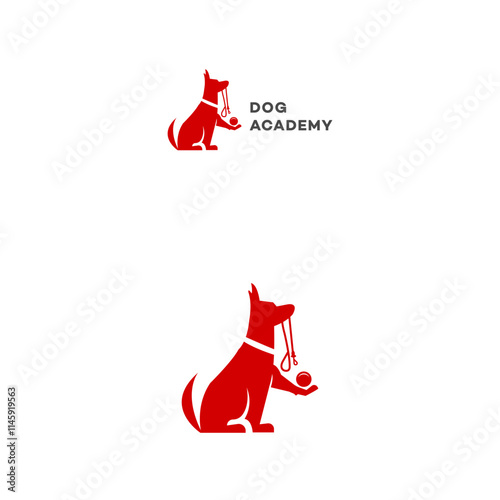 Dog academy logo template	