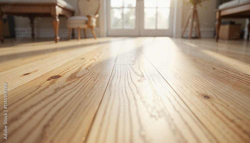 Close-up of clean, smooth laminated floor with wood texture Close-up of clean, smooth laminated floor with wood texture