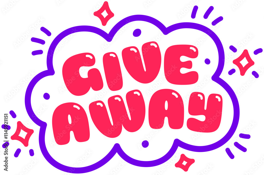 Lettering giveaway! with stars and lines text Lettering giveaway! with stars and lines text