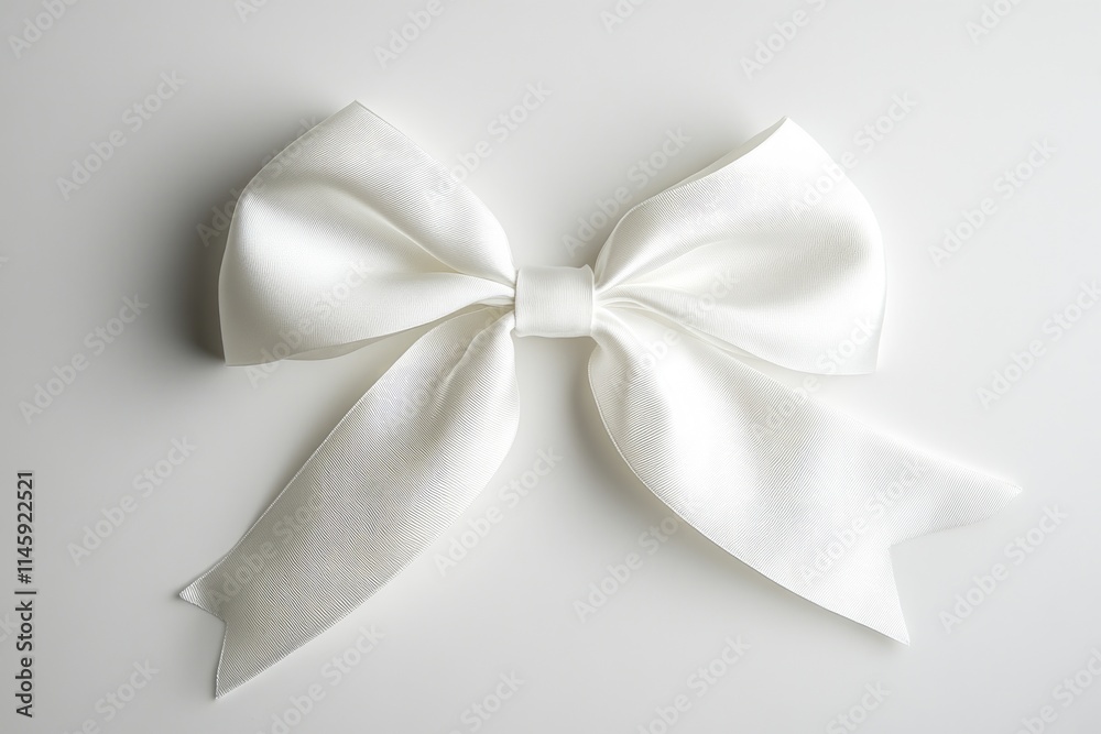 White Bow on White Surface White Bow on White Surface