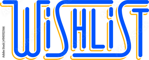 lettering wishlist blue text