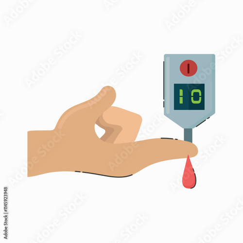 Blood sugar icon clipart avatar logotype isolated vector illustration