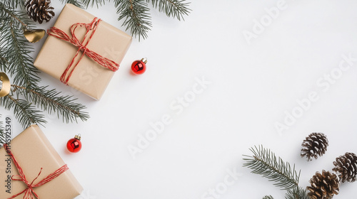 Festive Christmas Flat Lay:...