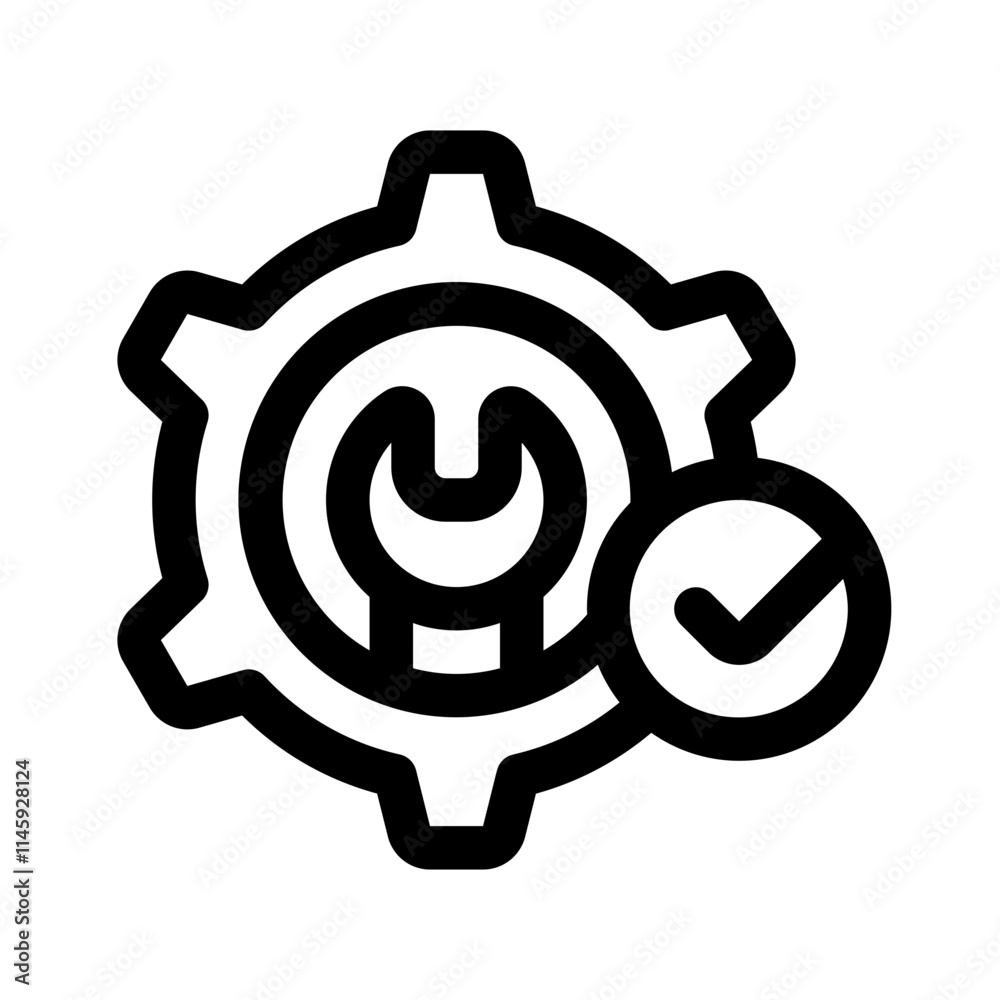 Maintenance Line Icon. Single icon, line vector icon Maintenance Line Icon. Single icon, line vector icon