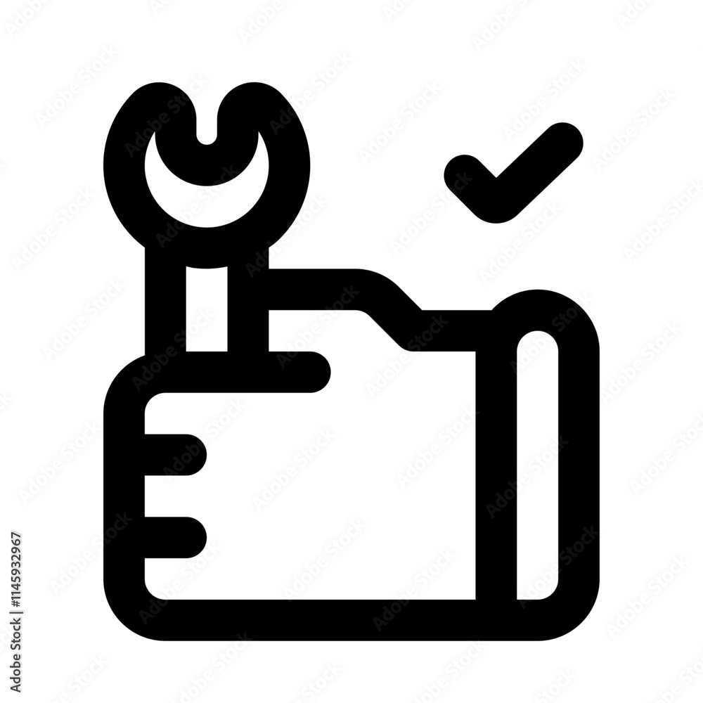 Fixing Simple Line Icon. Single icon, line vector icon Fixing Simple Line Icon. Single icon, line vector icon
