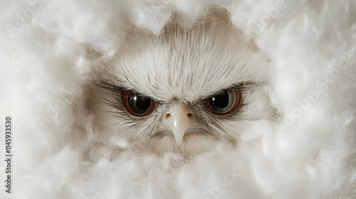 An isolated eagle portrait on a clear background cutout