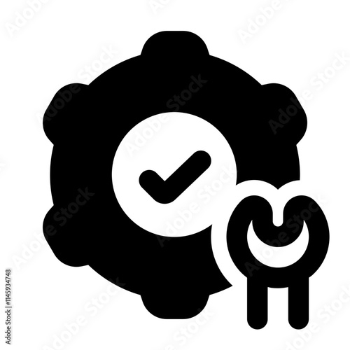 Maintenance Simple Glyph Icon. Single icon, glyph vector icon