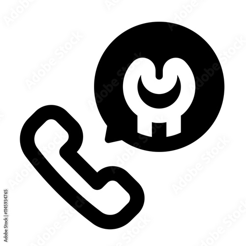 Maintenance Support Simple Glyph Icon. Single icon, glyph vector icon