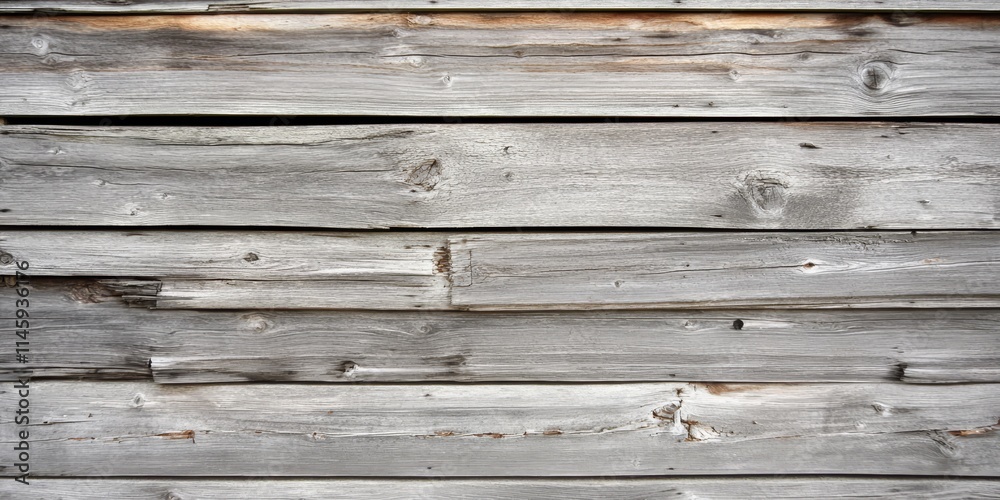 Obraz premium Weathered wooden plank background showcasing the unique texture of an old wall. This wooden plank background emphasizes the rustic charm of weathered wood textures.