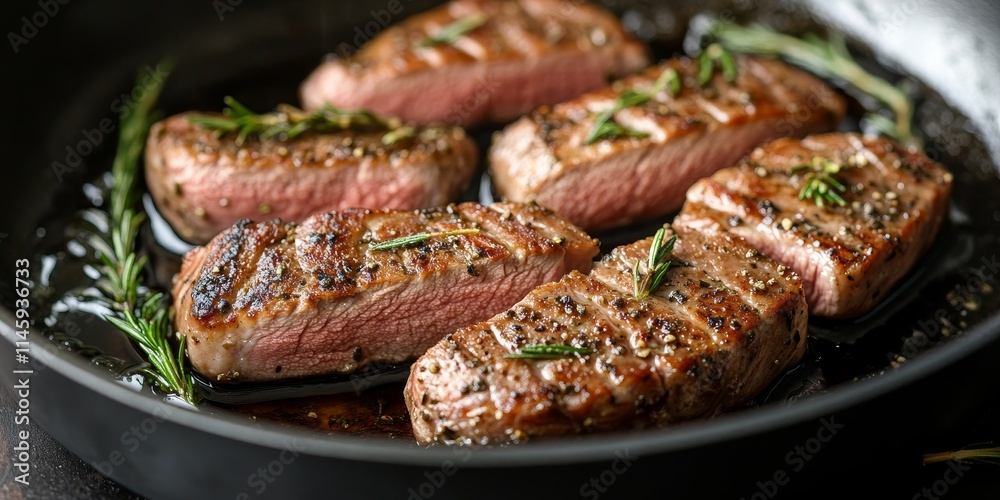 Herb infused meat cooked in a frying pan showcases the perfect preparation for duck breast. Enjoy this simple recipe featuring soft, juicy meat, ideal for flavorful meals. Herb infused meat cooked in a frying pan showcases the perfect preparation for duck breast. Enjoy this simple recipe featuring soft, juicy meat, ideal for flavorful meals.