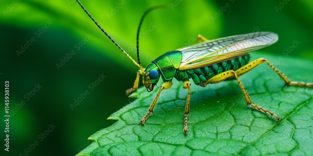 Insect perched on a vibrant green leaf, showcasing the beauty of nature. This insect on a green leaf highlights the intricate details found in the natural world. Insect perched on a vibrant green leaf, showcasing the beauty of nature. This insect on a green leaf highlights the intricate details found in the natural world.