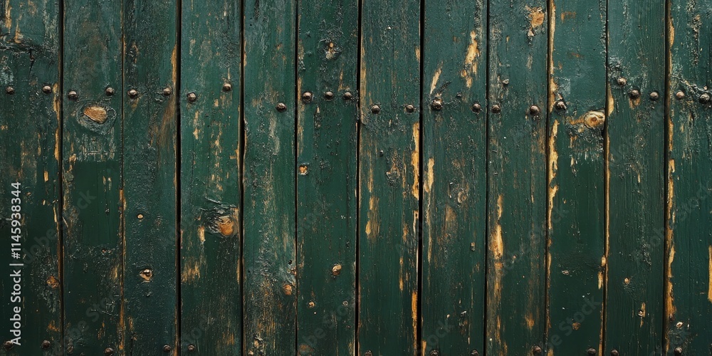 Dark green painted boards create an intriguing texture and background, showcasing the rustic charm of an old village house with its weathered surface and unique character. Dark green painted boards create an intriguing texture and background, showcasing the rustic charm of an old village house with its weathered surface and unique character.