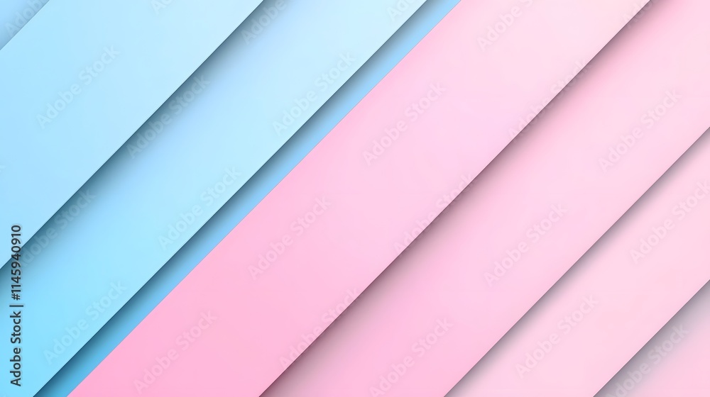 Fototapeta premium Abstract Pastel Pink and Blue Diagonal Stripes