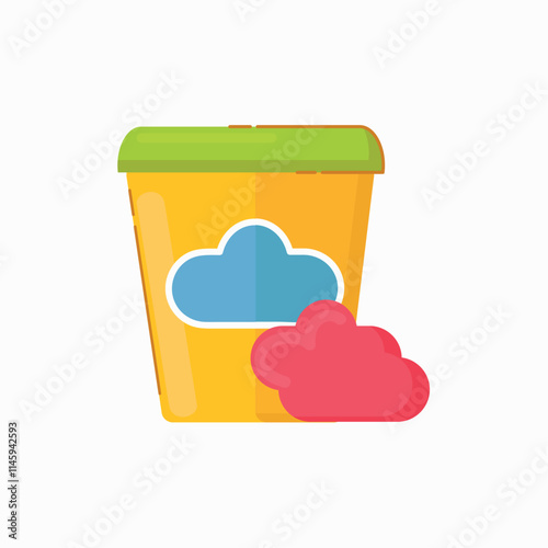 Play doh icon clipart avatar logotype isolated  vector illustration