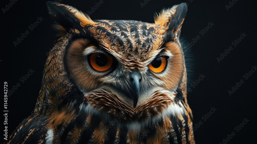 Owl's Face Close Up Owl's Face Close Up
