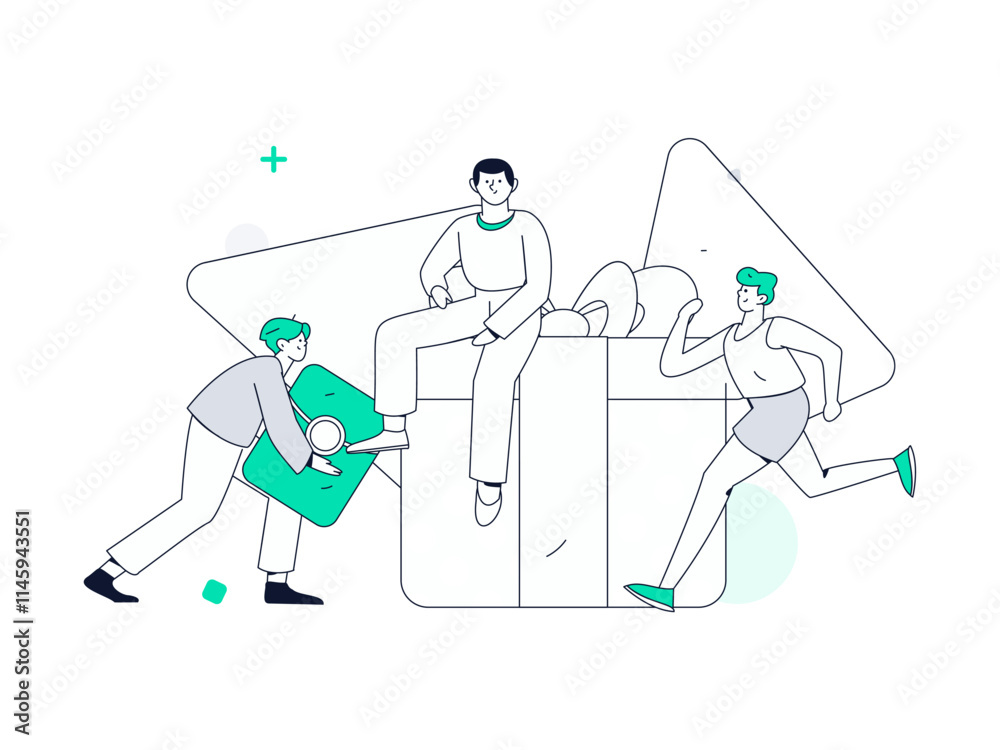 Use red envelopes to attract new customers and promote activity. Flat vector character concept illustration
Use red envelopes to attract new customers and promote activity. Flat vector character concept illustration